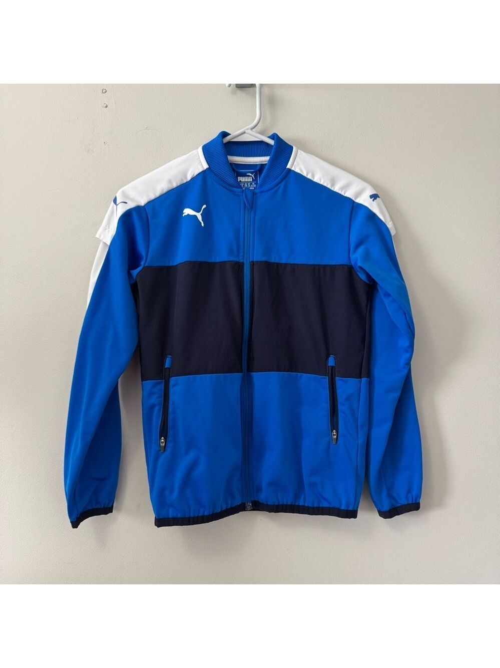 Puma Kids Blue and White Windbreaker